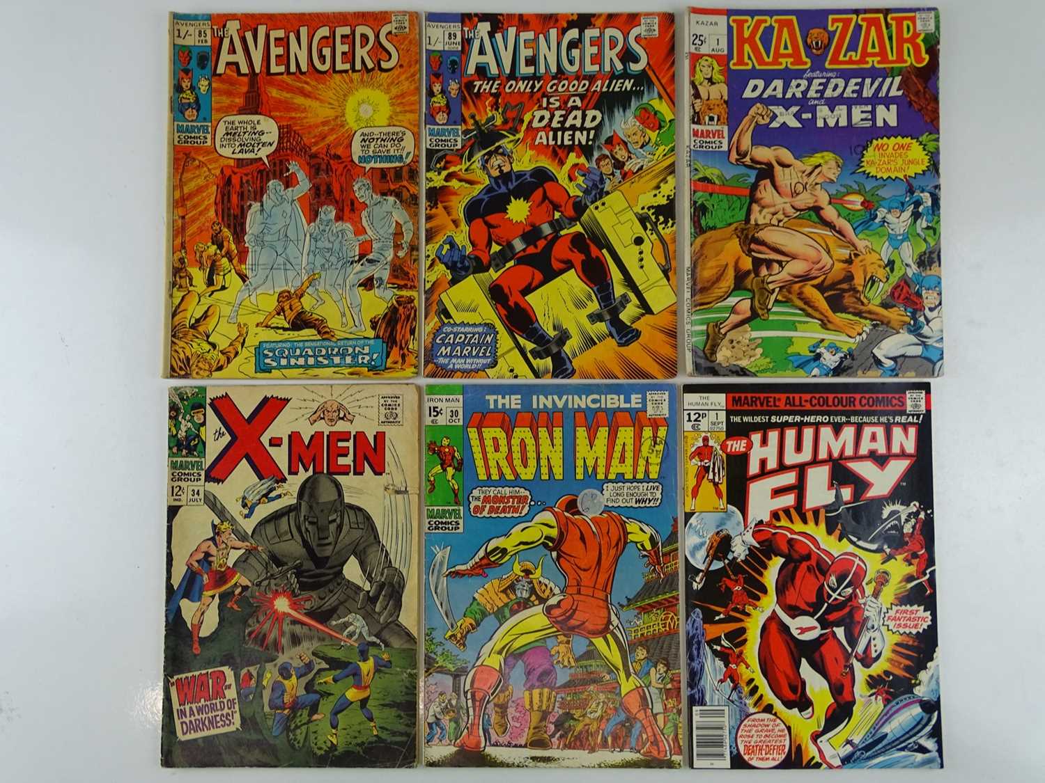 Lot 350 Avengers Ka Zar X Men Iron Man Human Fly