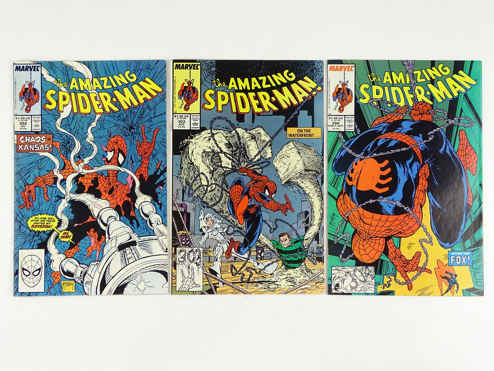 Lot 86 - AMAZING SPIDER-MAN #302, 303, 304 - 3 in Lot)