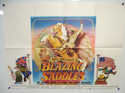Lot 211 - BLAZING SADDLES (1975) - UK Quad Film Poster -...