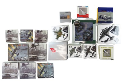 Lot 111 - A mixed group of diecast airplanes in various...