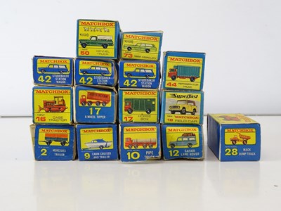 Lot 142 - A group of MATCHBOX cars and trucks as lotted...