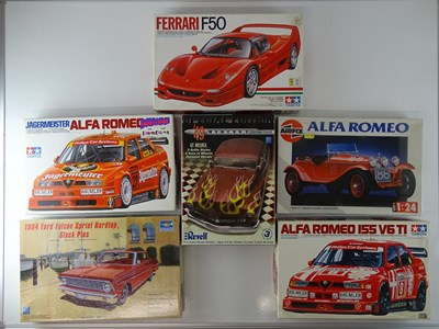 Lot 191 - A group of unbuilt 1:24/25 scale plastic car...