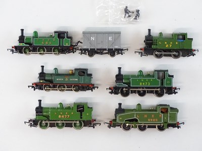 Lot 345 - A group of unboxed OO Gauge steam tank...