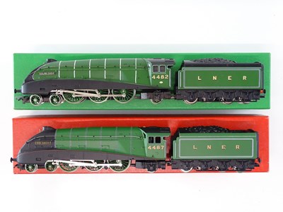 Lot 350 - A pair of HORNBY OO Gauge Class A4 steam...