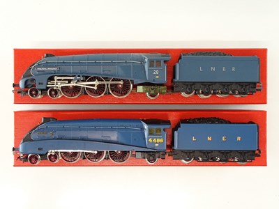 Lot 351 - A pair of HORNBY OO Gauge Class A4 steam...