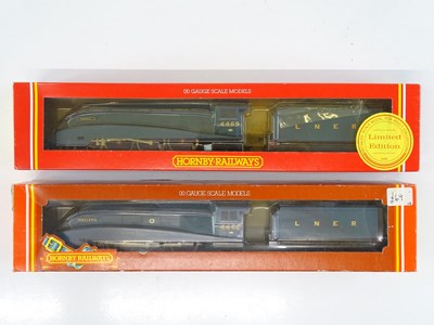 Lot 362 - A pair of HORNBY OO Gauge class A4 steam...