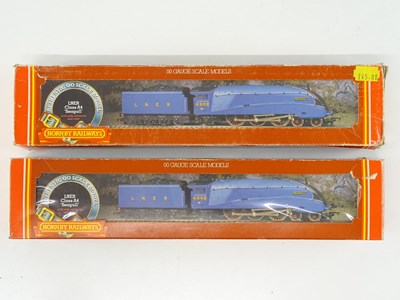 Lot 366 - A pair of HORNBY OO Gauge Class A4 steam...