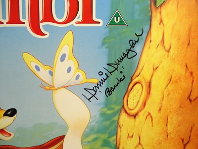 Lot 246 - WALT DISNEY: BAMBI video poster signed by...