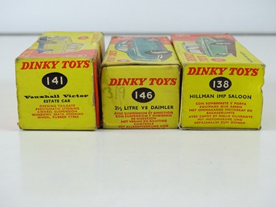 Lot 40 - A group of DINKY cars comprising a 138 Hillman...