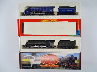 Lot 450 - A pair of HORNBY OO Gauge class A4 steam...