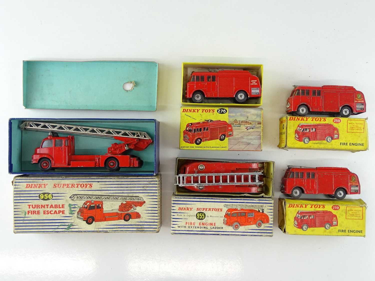 Lot 48 - A mixed group of DINKY fire engines comprising...