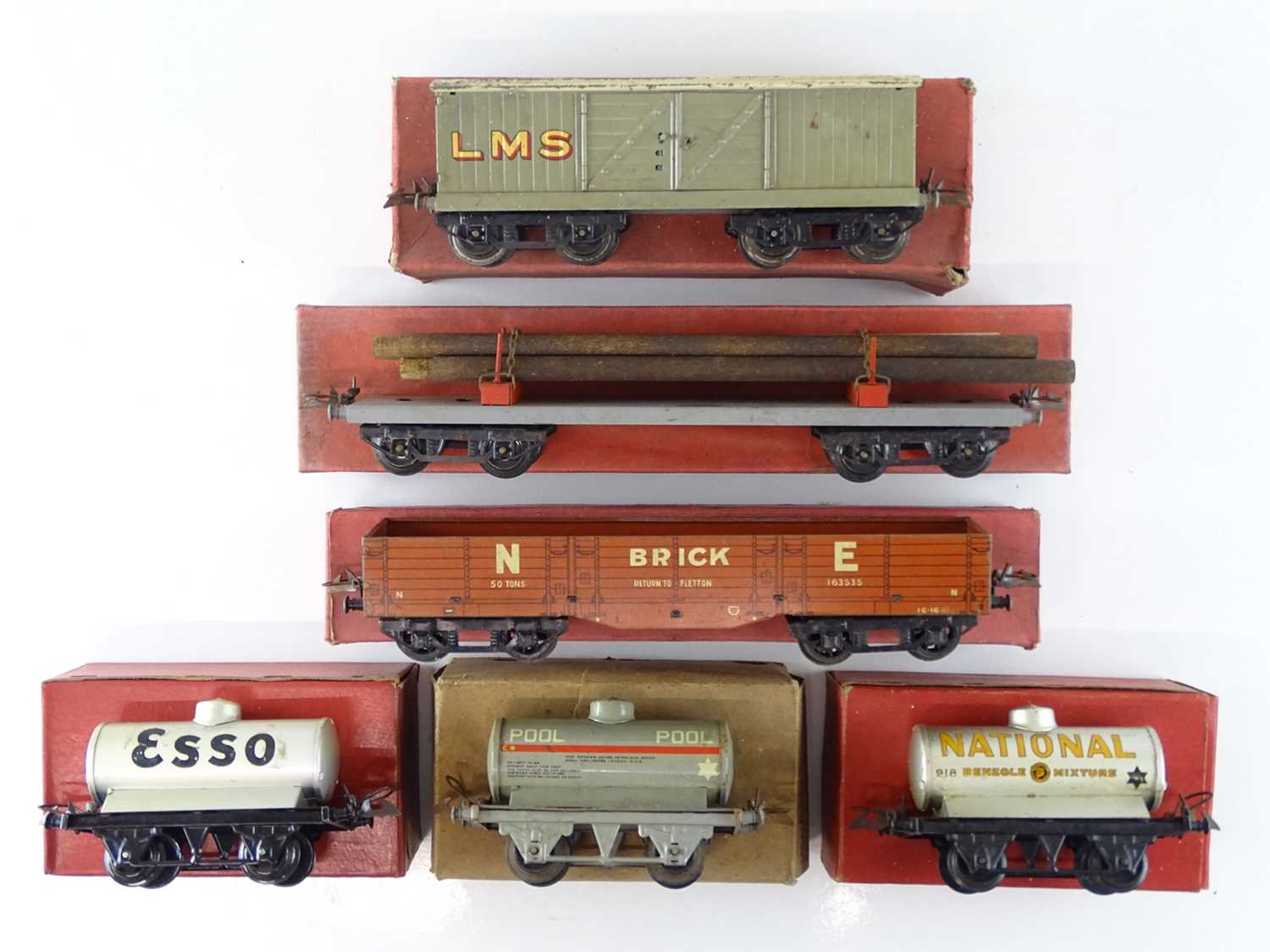 Lot 590 - A group of HORNBY O Gauge pre and post war...