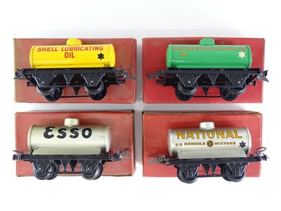 Lot 593 - A group of HORNBY O Gauge post war No.1 tank...