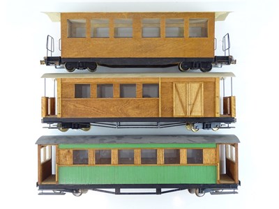 Lot 612 - A group of scratchbuilt G scale narrow gauge...