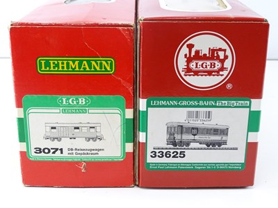 Lot 634 - A pair of LGB G Scale bogie coaches comprising...