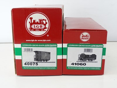 Lot 650 - A pair of LGB G Scale German Outline wagons...