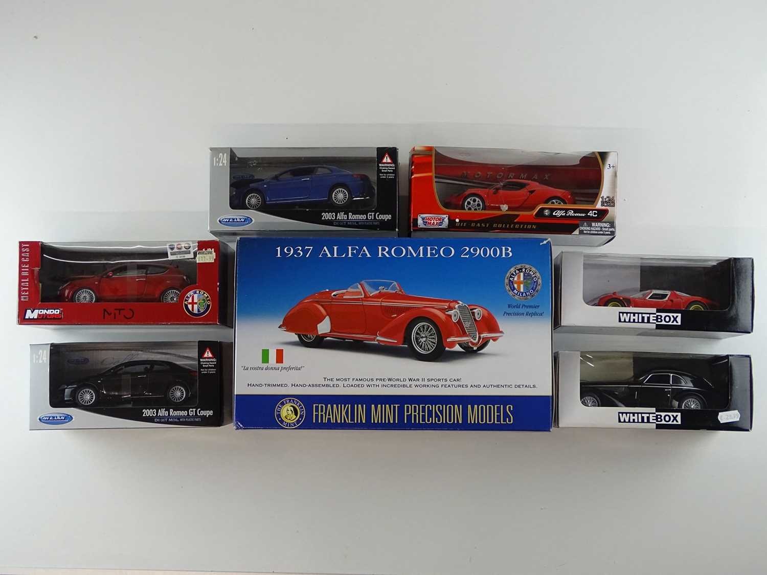 Lot 75 - A group of 1:24 scale Alfa Romeo models by...