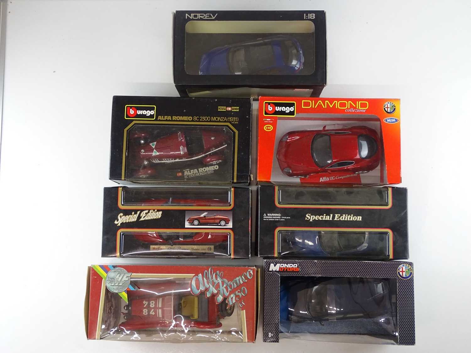 Lot 76 - A group of 1:18 scale Alfa Romeo models by...