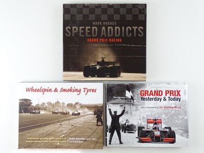 Lot 99 - A group of three hardback Grand Prix books as...