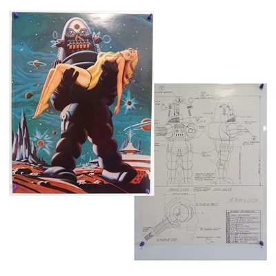 Lot 282 - FORBIDDEN PLANET (1970's) - Double sided U.S....