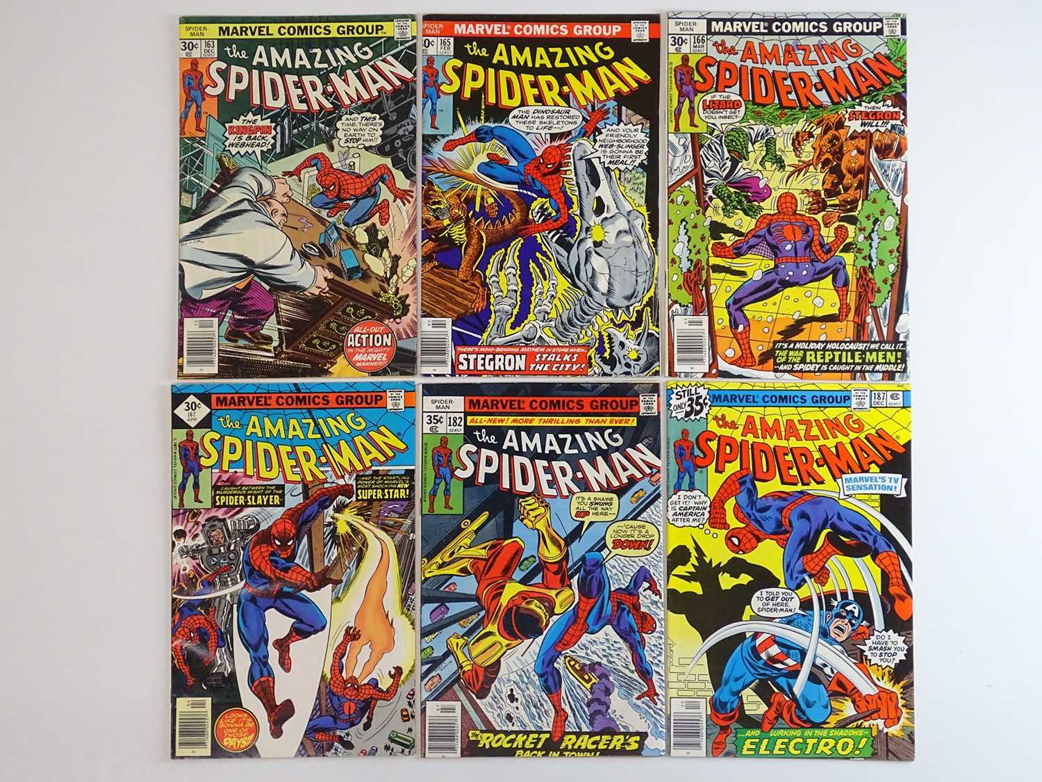 Lot 171 - AMAZING SPIDER-MAN #163, 165, 166, 167, 182,...