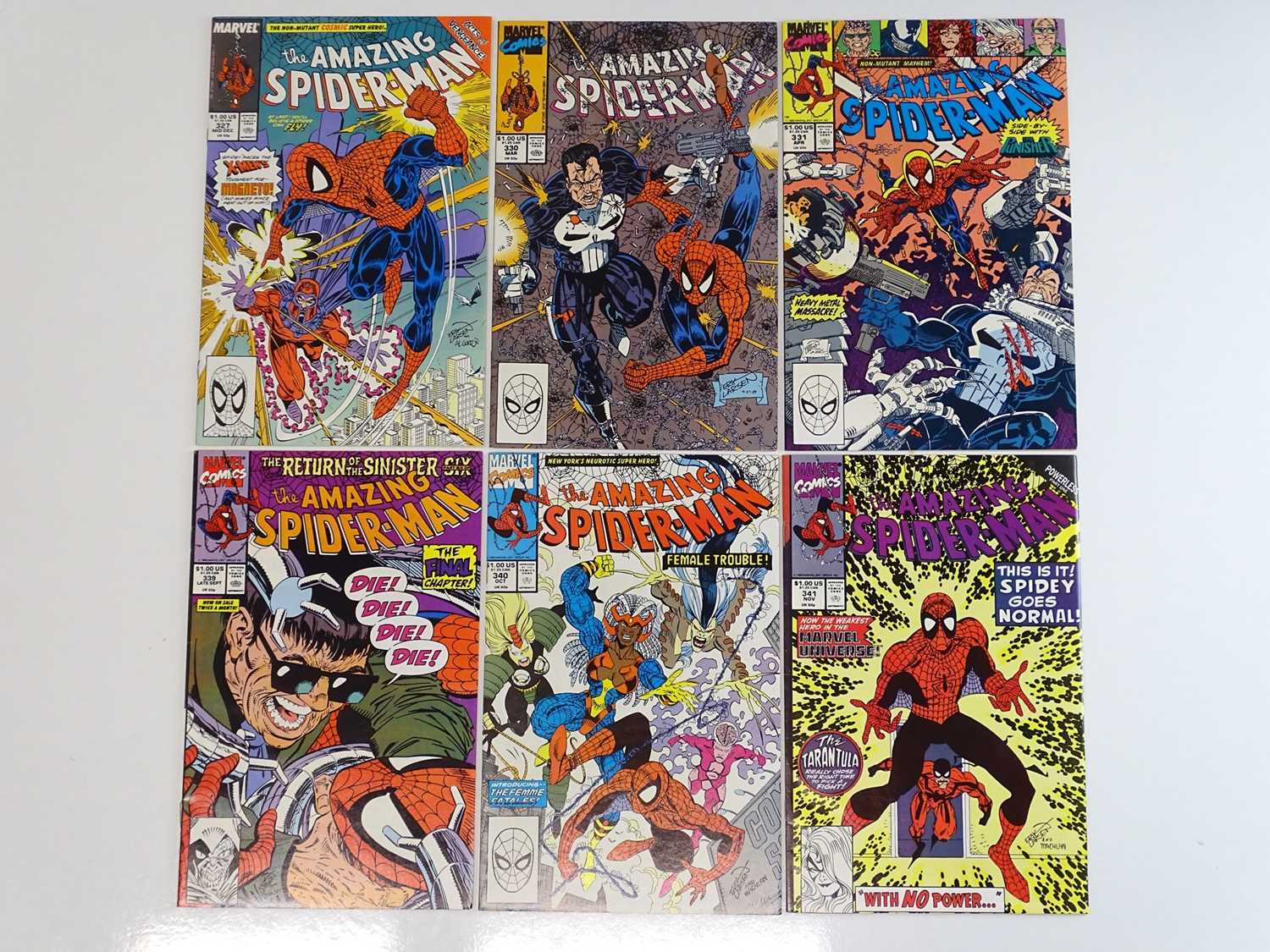 Lot 181 - AMAZING SPIDER-MAN #327, 330, 331, 339, 340,