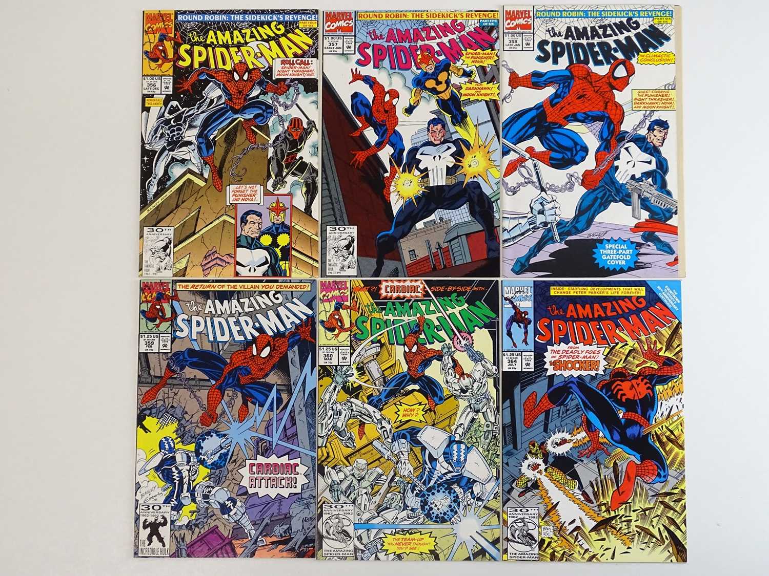 Lot 185 - AMAZING SPIDER-MAN #356, 357, 358, 359, 360,...