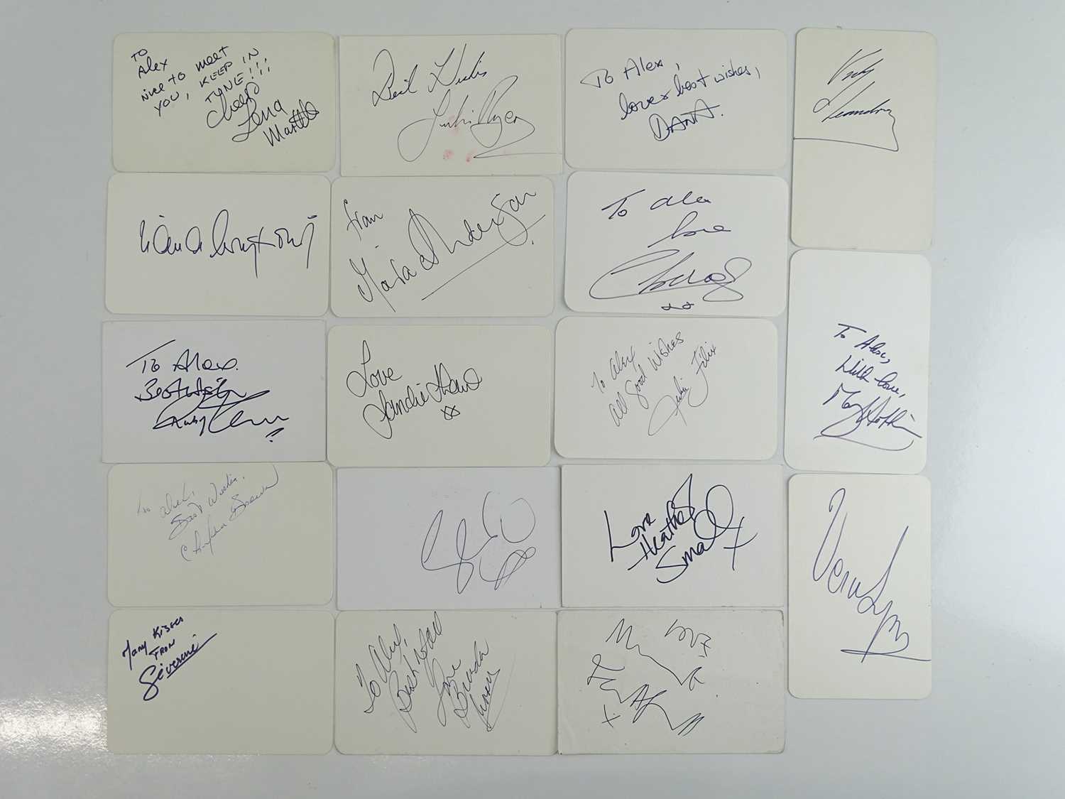 Lot 189 - FEMALE SINGERS - A large group of signed cards...