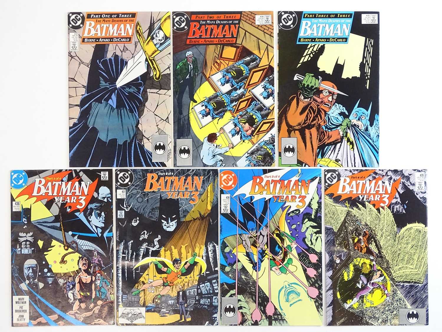 Lot 351 - BATMAN #433, 434, 435, 436, 437, 438, 439 -