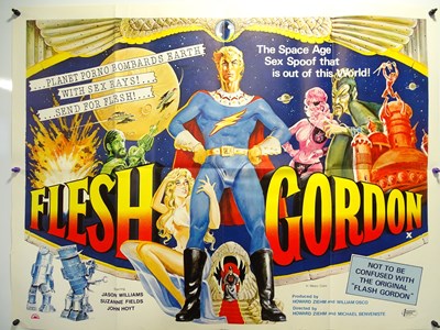 Lot 306 - FLESH GORDON (1974) - UK Quad Film Poster -...