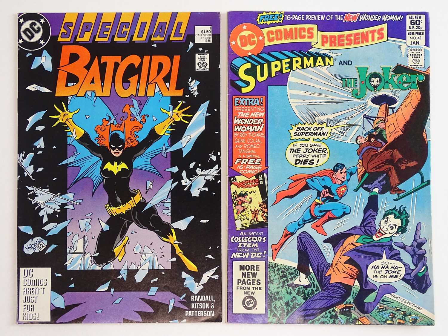 Lot 391 - BATGIRL SPECIAL #1 & DC COMICS PRESENTS: JOKER...