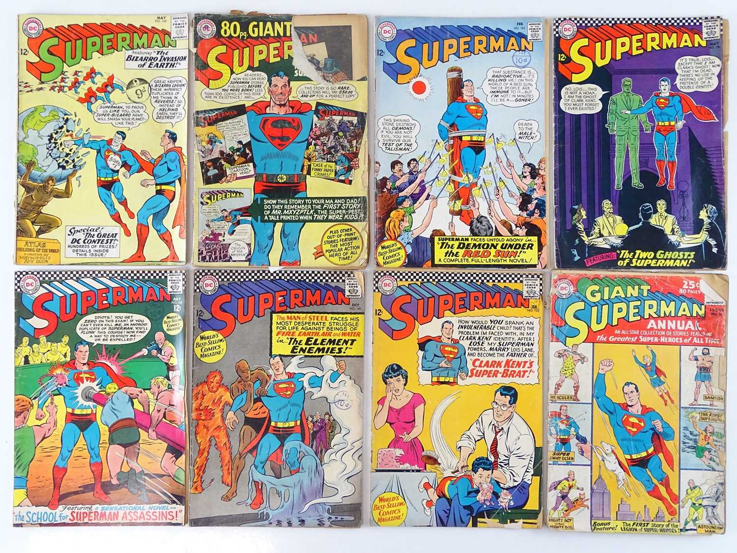 Lot 42 - SUPERMAN #169, 183, 184, 186, 188, 190, 192 &...