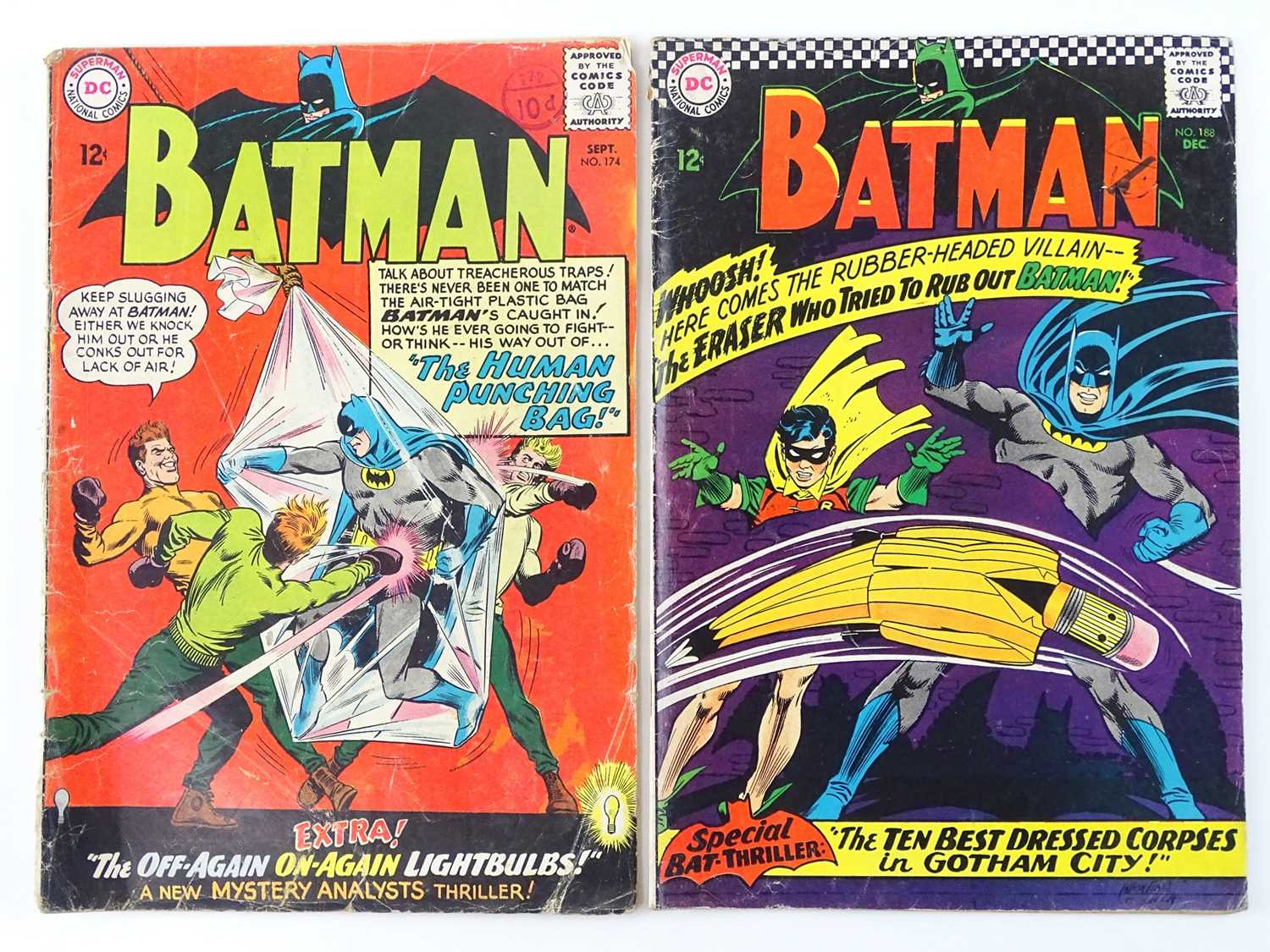 Lot 6 - BATMAN #174 & 188 - (2 in Lot) - (1965/66 - DC...