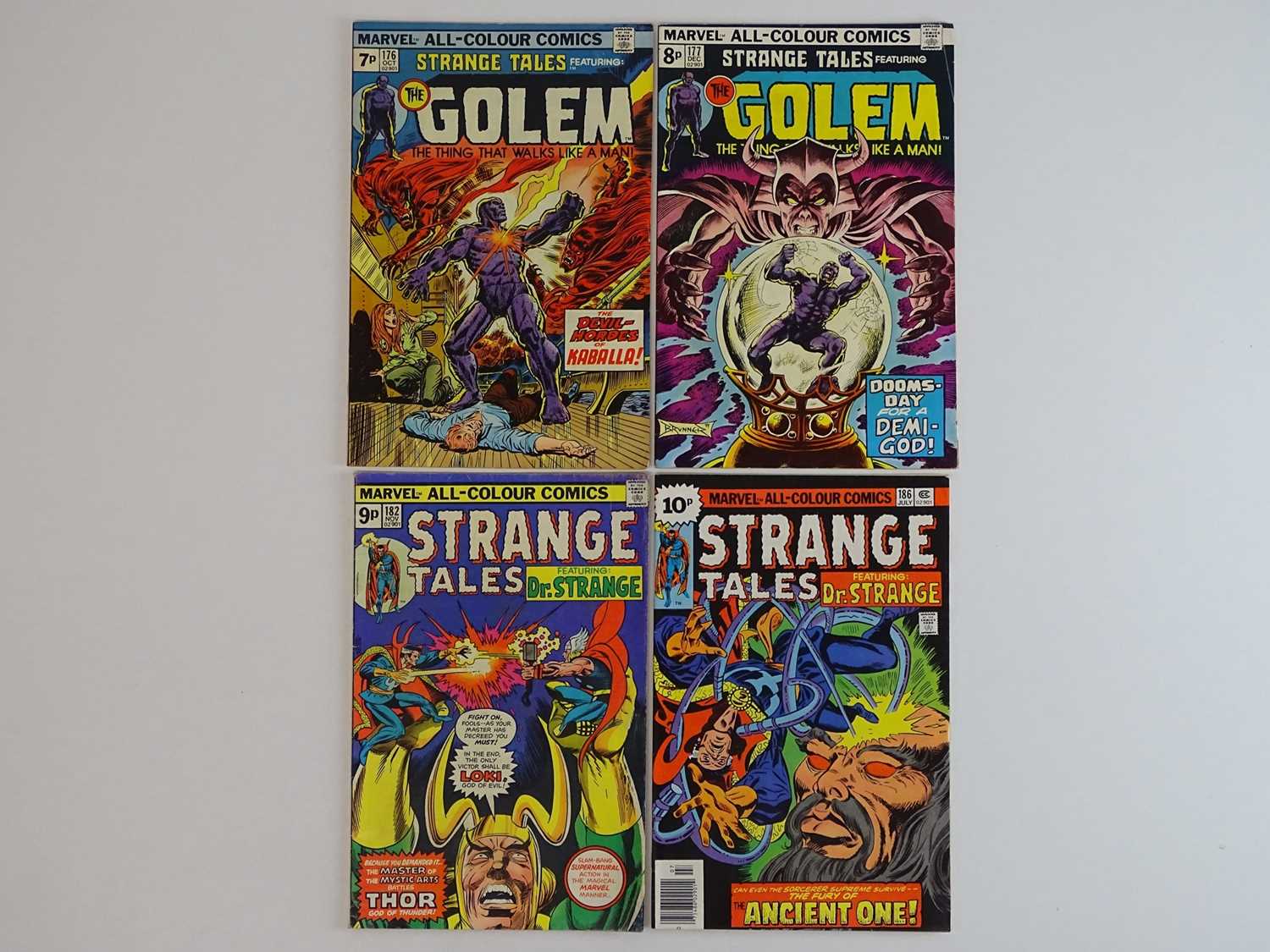 Lot 99 - STRANGE TALES: GOLEM & DR. STRANGE #176, 177,...