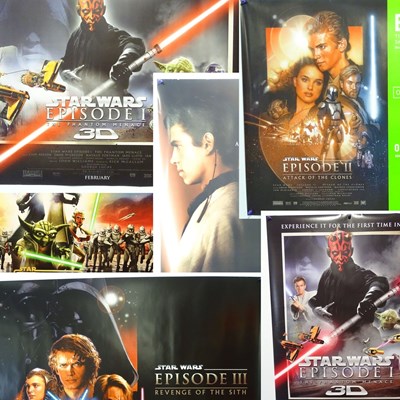 Lot 318 - STAR WARS: A group of nine movie posters...