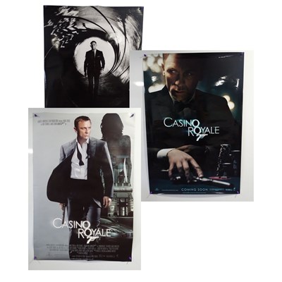 Lot 54 - JAMES BOND: A group of film posters comprising:...