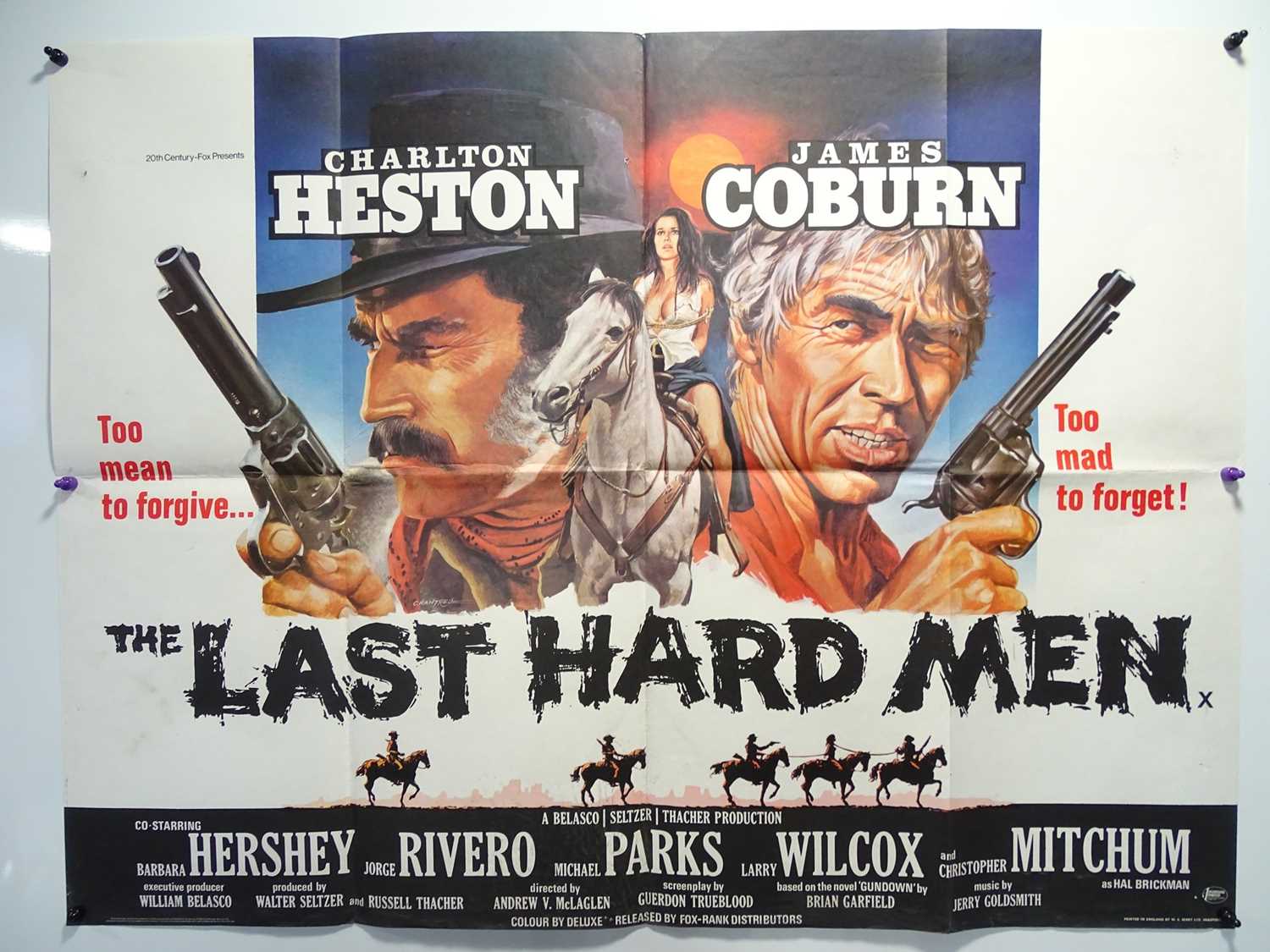 Lot 32 - THE LAST HARD MEN (1976) UK Quad film poster...