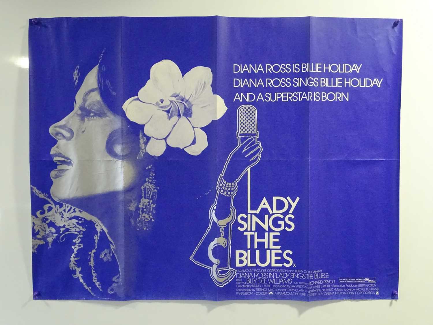 Lot 257 - LADY SINGS THE BLUES (1972) UK Quad film...