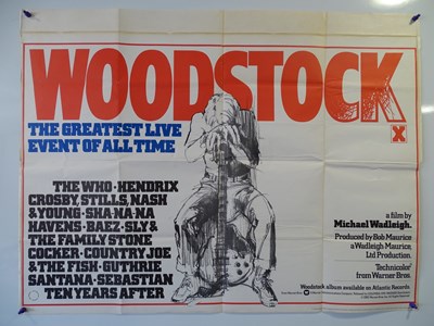 Lot 707 - WOODSTOCK - UK quad film poster - 30x40 -...