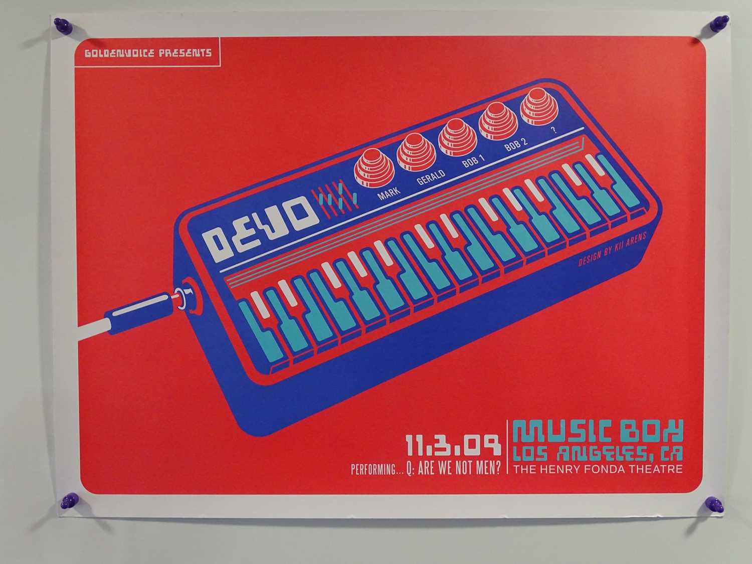 Lot 631 - DEVO - concert poster screen print at the...