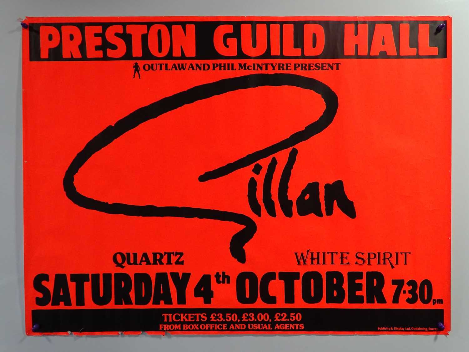 Lot 651 - IAN GILLAN (Deep Purple) - original concert...