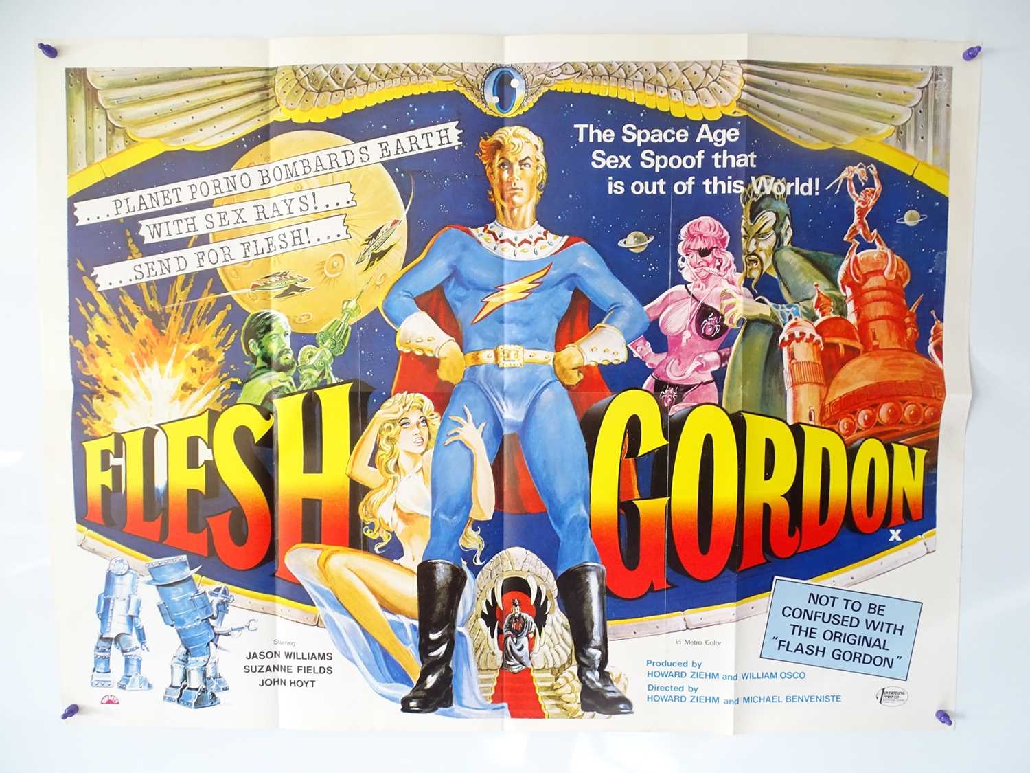 Lot 391 - FLESH GORDON (1974) - UK Quad Film Poster -...