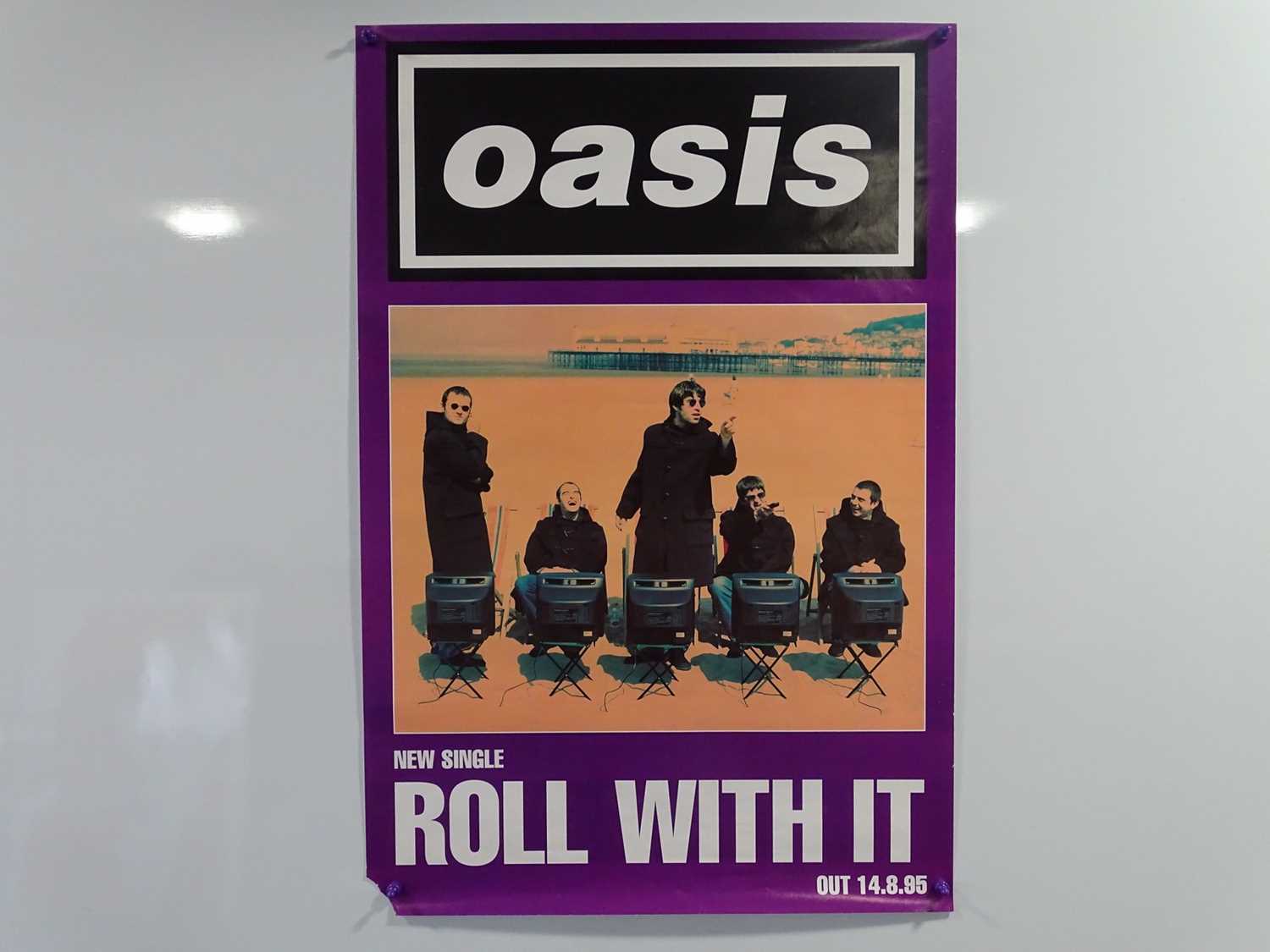 Lot 735 - OASIS - promo posters for 'Roll With It',...