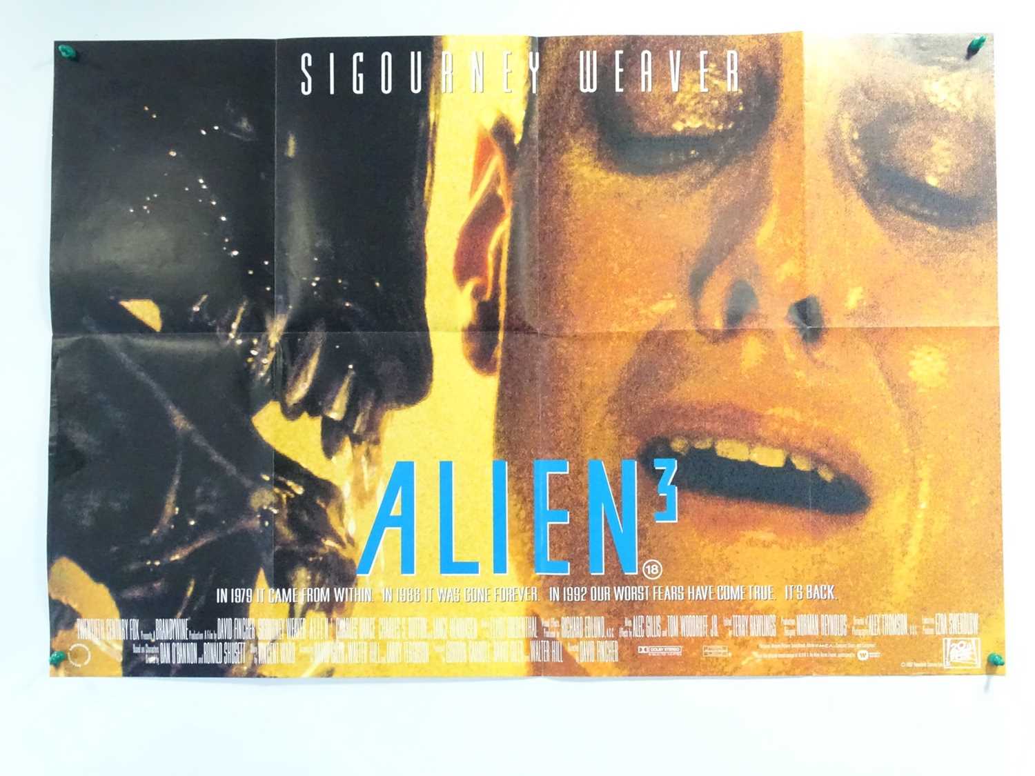 Lot 379 - ALIEN 3 (1992) UK Quad - Best Image From The