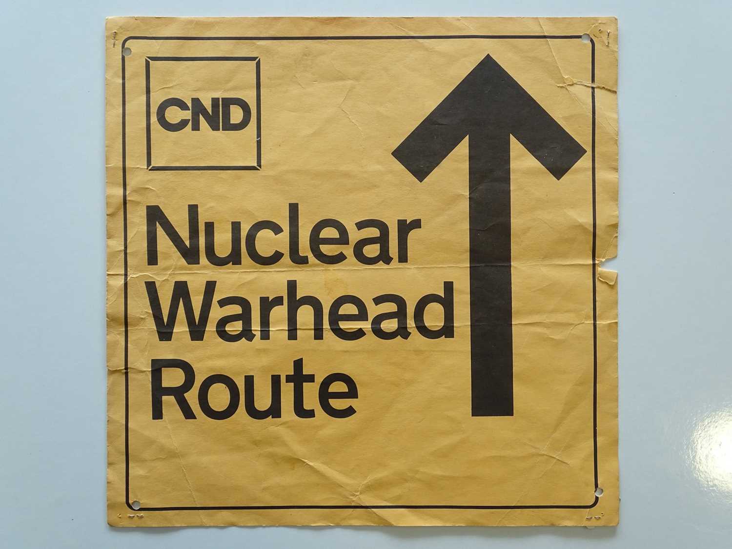 Lot 331 - CND Nuclear Warhead Route poster - (12.5" x 12....