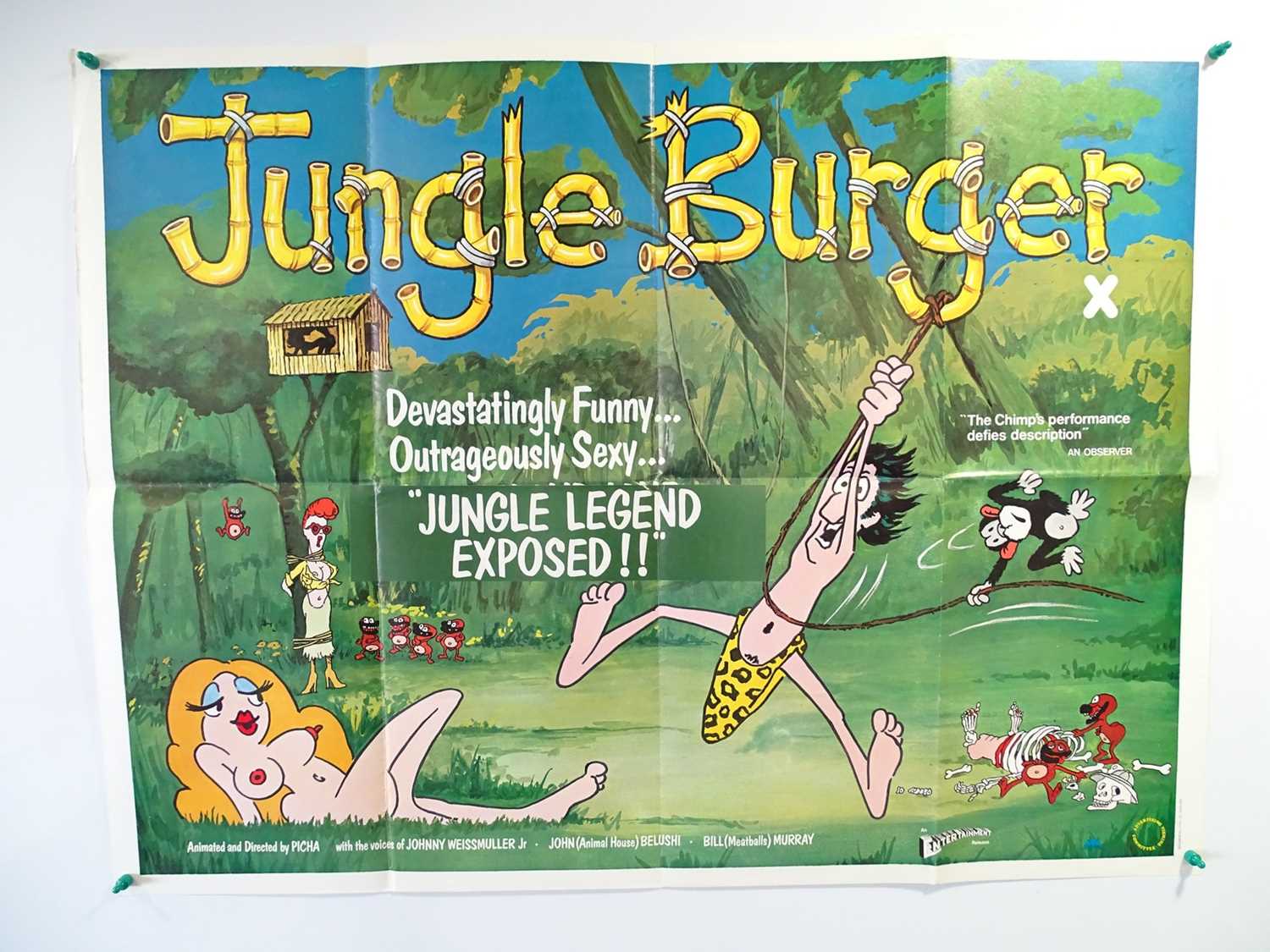 Lot 272 - JUNGLE BURGER (1975) UK Quad - cult animated...