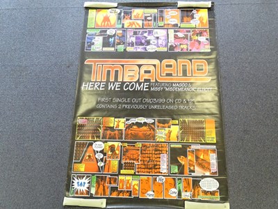 Lot 592 - A group of seven large format music posters...