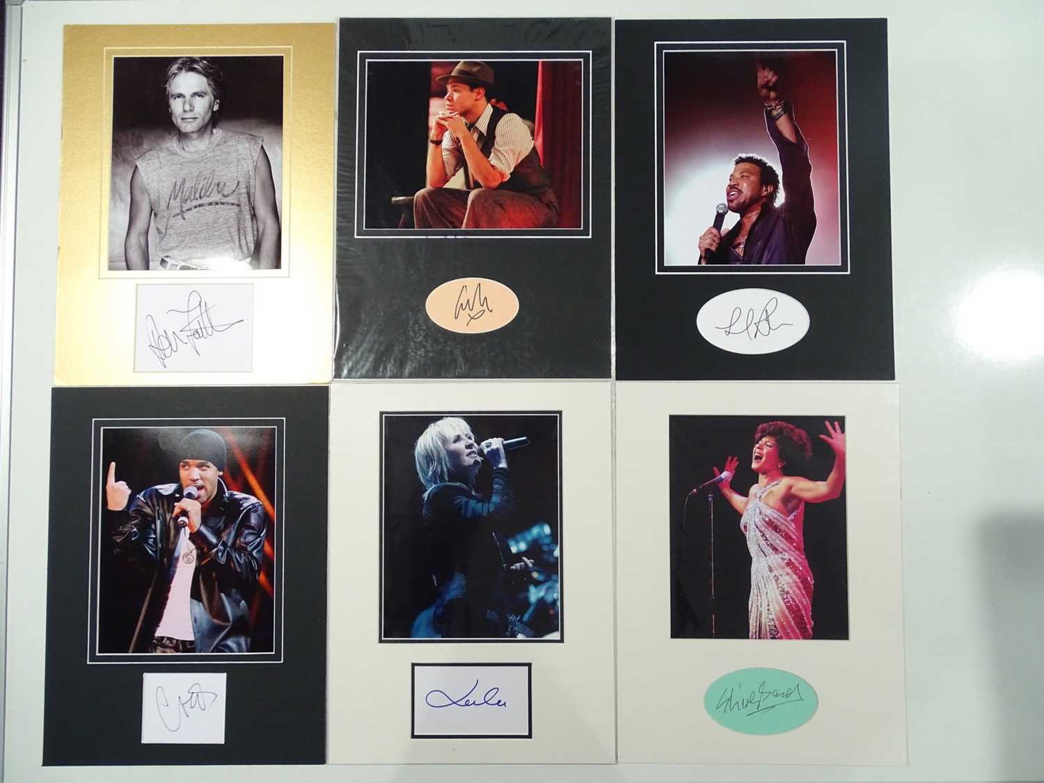 Lot 591 - A group of mounted signatures to include CRAIG...