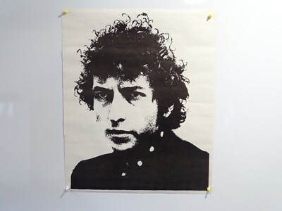 Lot 625 - BOB DYLAN - black and white red cross rainbow...
