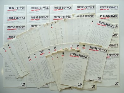 Lot 596 - A large quantity of press releases for PYE...
